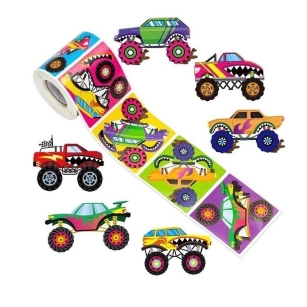 40 Make A Face Monster Truck Stickers!